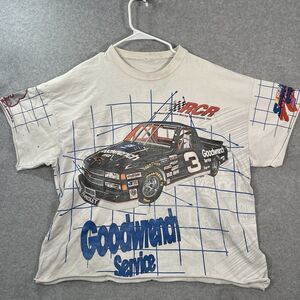 Vintage Nascar Super Truck Mike Skinner Goodwrench 90s Size XL T Shirt altered